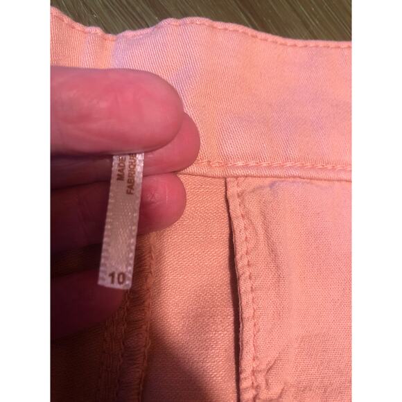 Free People NWOT Women's High Waisted Pink Cotton Blend Shorts Size 10 - Picture 4 of 4